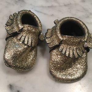 Freshly picked size 1 mocs in gold